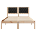 Bettrahmen Schwarz 135 x 190 cm Massives Kiefernholz