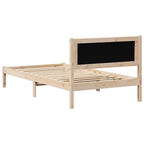 Bettrahmen Dunkelgrau 100 x 200 cm Massives Kiefernholz