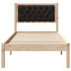 Bettrahmen Schwarz 80 x 200 cm Massives Kiefernholz