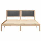 Bettgestell mit gepolstertem Kopfteil Dunkelgrau 150 x 200 cm
