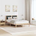 Bettgestell mit gepolstertem Kopfteil Dunkelgrau 120 x 200 cm