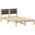 Bettgestell mit gepolstertem Kopfteil Dunkelgrau 120 x 200 cm