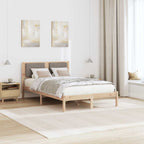 Bettgestell mit gepolstertem Kopfteil Taupe 120 x 200 cm