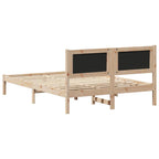 Bettgestell mit gepolstertem Kopfteil Hellgrau 135 x 190 cm