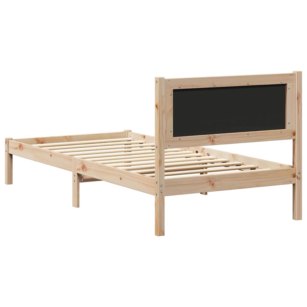 Bettgestell mit gepolstertem Kopfteil Hellgrau 90 x 200 cm