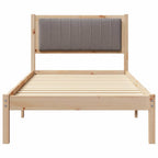 Bettgestell mit gepolstertem Kopfteil Taupe 90 x 190 cm