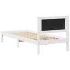 Bettgestell mit gepolstertem Kopfteil Hellgrau 75 x 190 cm