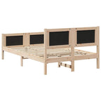 Bettrahmen Schwarz 120 x 200 cm Massives Kiefernholz
