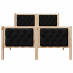 Bettrahmen Schwarz 120 x 190 cm Massives Kiefernholz