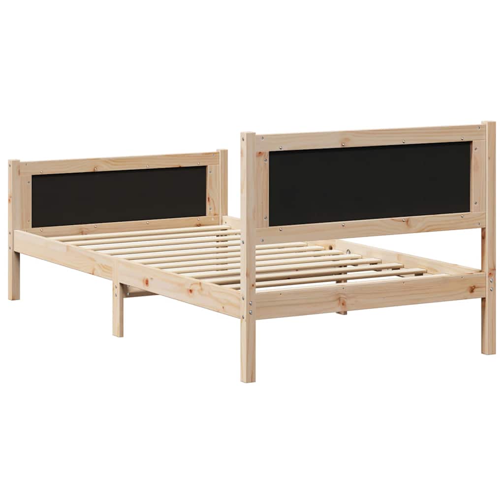 Bettrahmen Hellgrau 100 x 200 cm Massives Kiefernholz