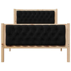 Bettrahmen Schwarz 100 x 200 cm Massives Kiefernholz