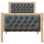 Bettrahmen Dunkelgrau 80 x 200 cm Massives Kiefernholz