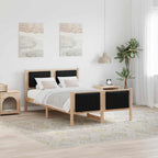 Bettgestell Braun und Schwarz 120 x 200 cm Massivholz Kiefer