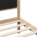 Bettgestell Braun und Schwarz 120 x 190 cm Massivholz Kiefer