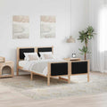 Bettgestell Braun und Schwarz 120 x 190 cm Massivholz Kiefer
