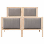 Bettgestell Braun und Taupe 120 x 190 cm Massivholz Kiefer