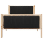 Bettgestell Braun und Schwarz 100 x 200 cm Massivholz Kiefer