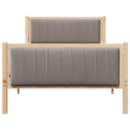 Bettgestell Braun und Taupe 100 x 200 cm Massivholz Kiefer