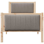 Bettgestell Braun und Taupe 80 x 200 cm Massivholz Kiefer