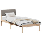 Bettgestell Braun und Taupe 75 x 190 cm Massivholz Kiefer