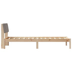 Bettgestell Braun und Taupe 75 x 190 cm Massivholz Kiefer