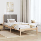 Bettgestell Braun und Taupe 100 x 200 cm Massivholz Kiefer