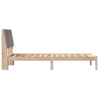 Bettgestell Braun und Taupe 100 x 200 cm Massivholz Kiefer