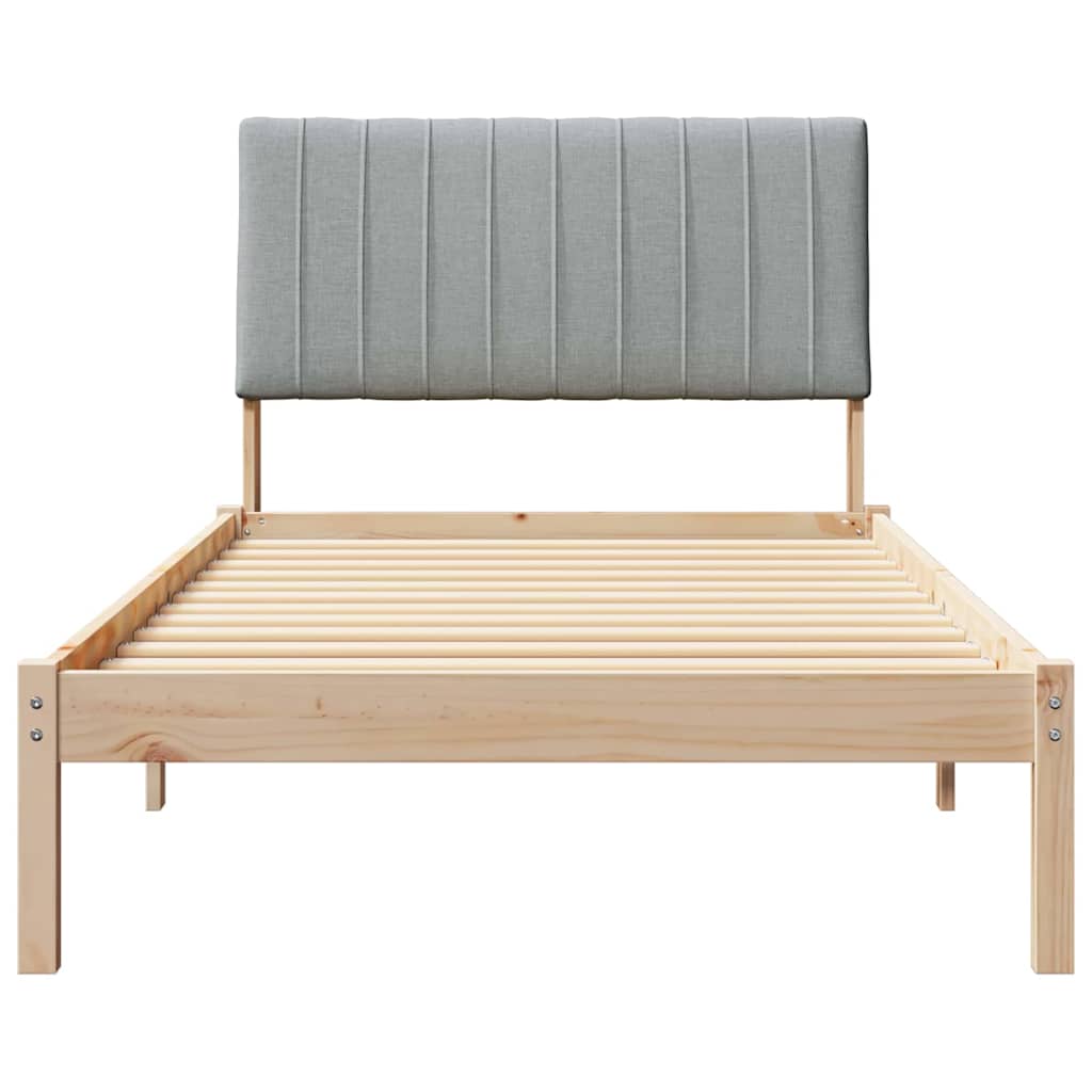 Bettrahmen mit Kopfteil Braun 100 x 200 cm Massives Kiefernholz