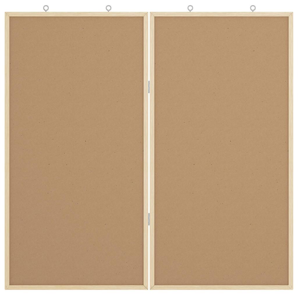 Info-Tafel Weiß 80 x 80 x 1,4 cm Massivholz Kiefer