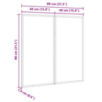 Info-Tafel Weiß 80 x 80 x 1,4 cm Massivholz Kiefer