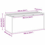 Gartenbank Anthrazit 100 x 40 x 43 cm