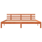 Bettrahmen Wachsbraun 203,5 x 205,5 x 69,5 cm Massivholz Kiefer