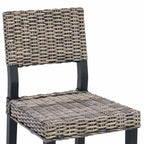 Esszimmerstuhl 2 pcs Kubu Rattan Schwarz gewaschen