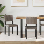 Esszimmerstuhl 2 pcs Kubu Rattan Schwarz gewaschen