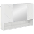 Badezimmermöbel-Set 2 pcs Hochglanz Weiß Sperrholz und Metall