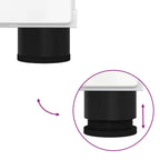 Badezimmermöbel-Set 2 pcs Hochglanz Weiß Sperrholz und Metall