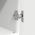 Badezimmermöbel-Set mit Regal 3 pcs Weiß Sperrholz und Metall