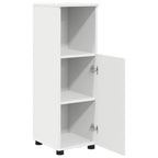 Badezimmermöbel-Set mit Regal 3 pcs Weiß Sperrholz und Metall