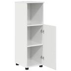 Badezimmermöbel-Set 3 pcs Hochglanz Weiß Sperrholz und Metall