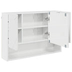 Badezimmermöbel-Set 3 pcs Hochglanz Weiß Sperrholz und Metall