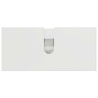 Badezimmermöbel-Set 3 pcs Hochglanz Weiß Sperrholz und Metall