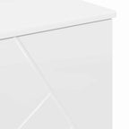 Badezimmermöbel-Set 3 pcs Hochglanz Weiß Sperrholz und Metall