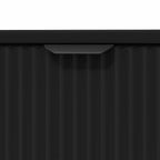 Badezimmermöbel-Set mit Tür 2 pcs Schwarz Sperrholz und Metall