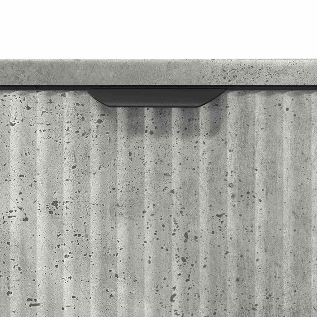 Badezimmermöbel-Set 2 pcs Beton Grau Sperrholz und Metall
