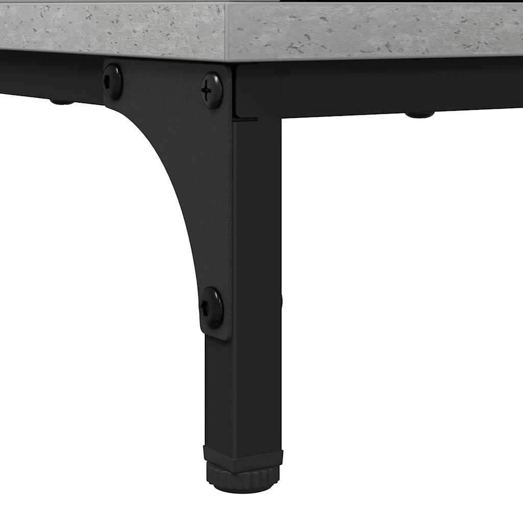 Badezimmermöbel-Set 2 pcs Beton Grau Sperrholz und Metall