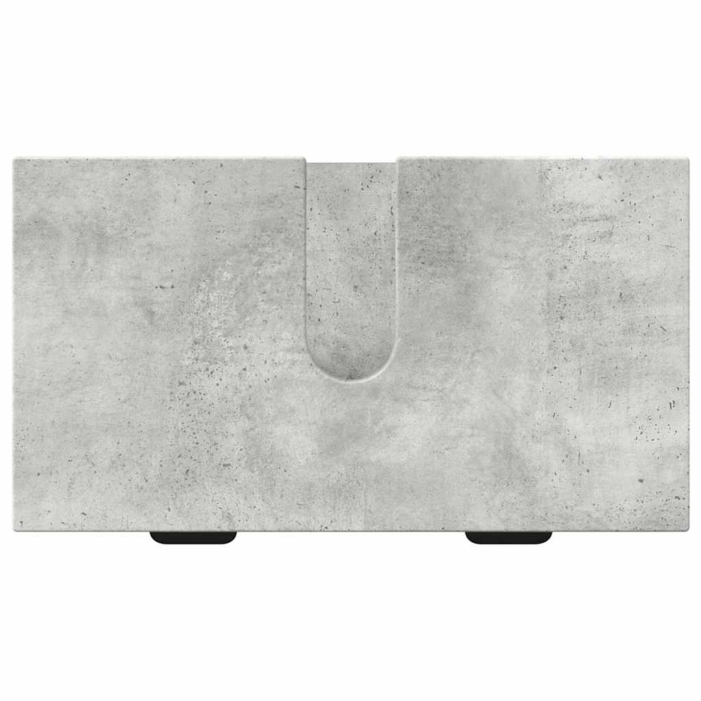 Badezimmermöbel-Set 2 pcs Beton Grau Sperrholz und Metall