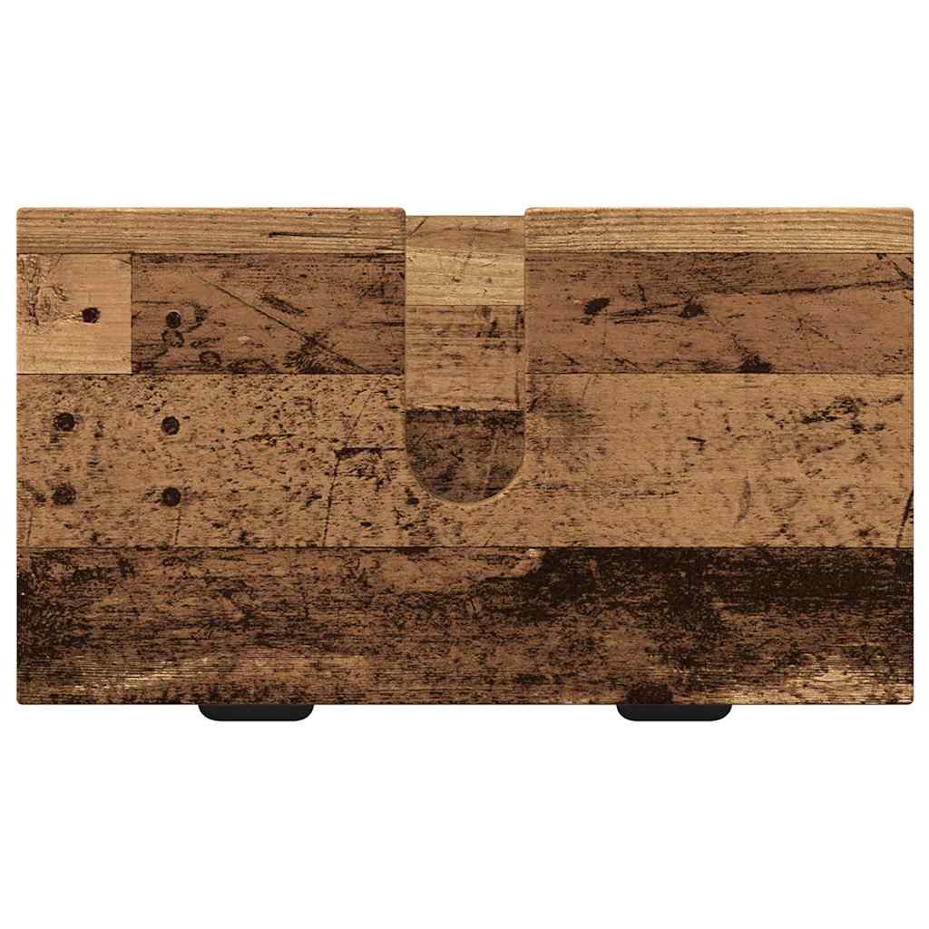 Badezimmermöbel-Set mit Tür 2 pcs Altholz Sperrholz und Metall