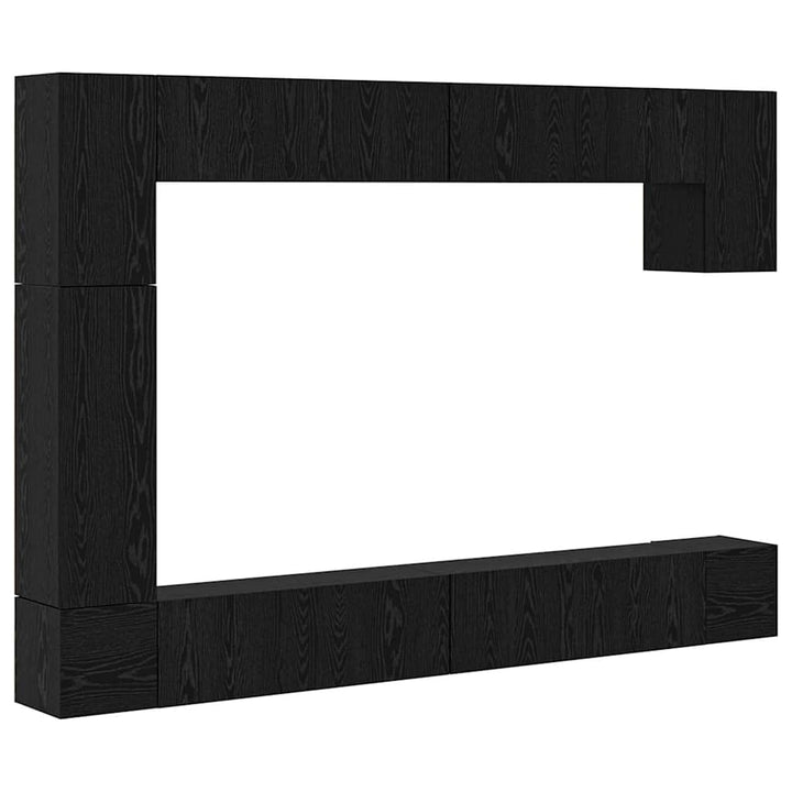 TV-Schrank-Set 9 pcs Schwarze Eiche 100 x 30 x 30,5 cm