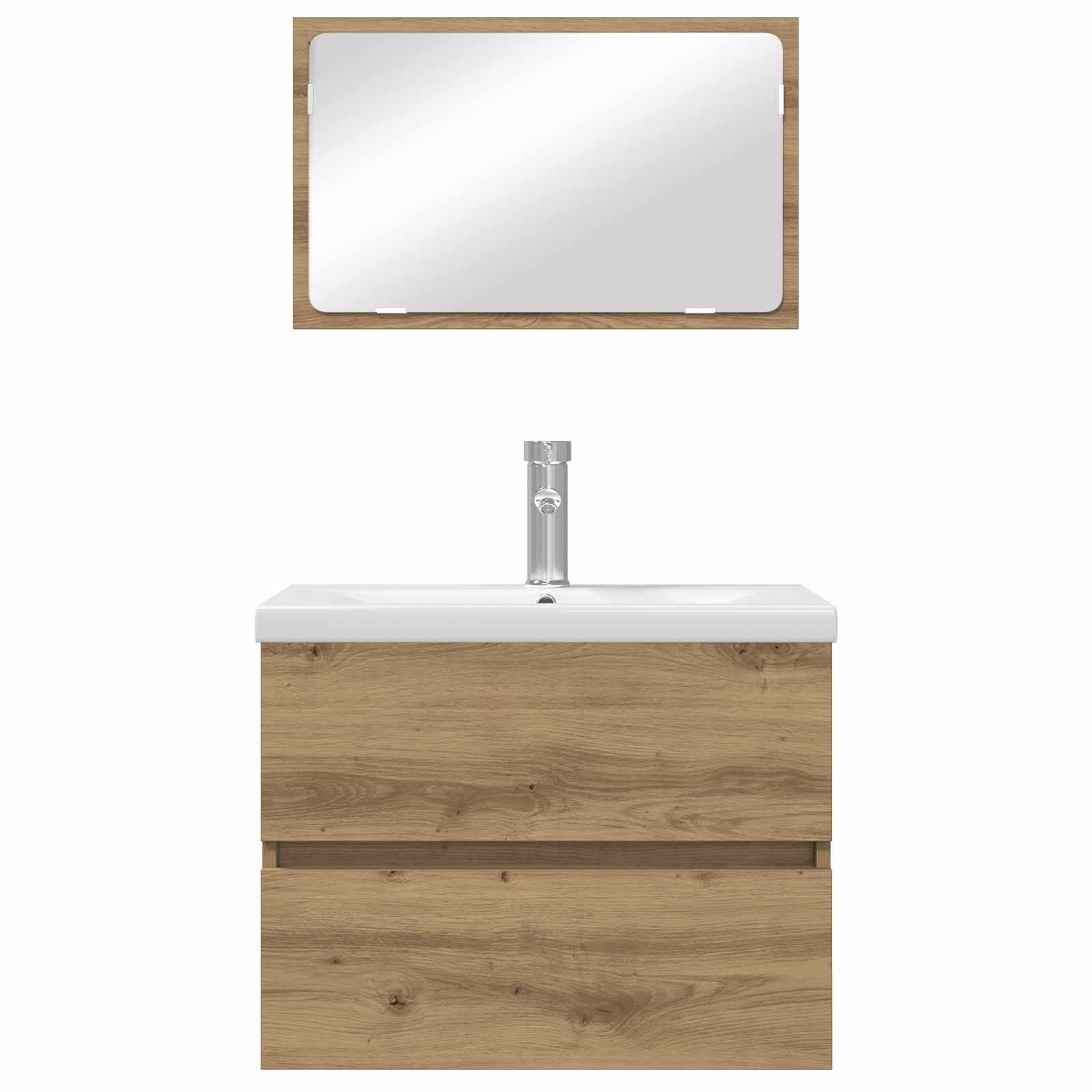 Badezimmermöbel-Set 3 pcs Artisan-Eiche Holzwerkstoff