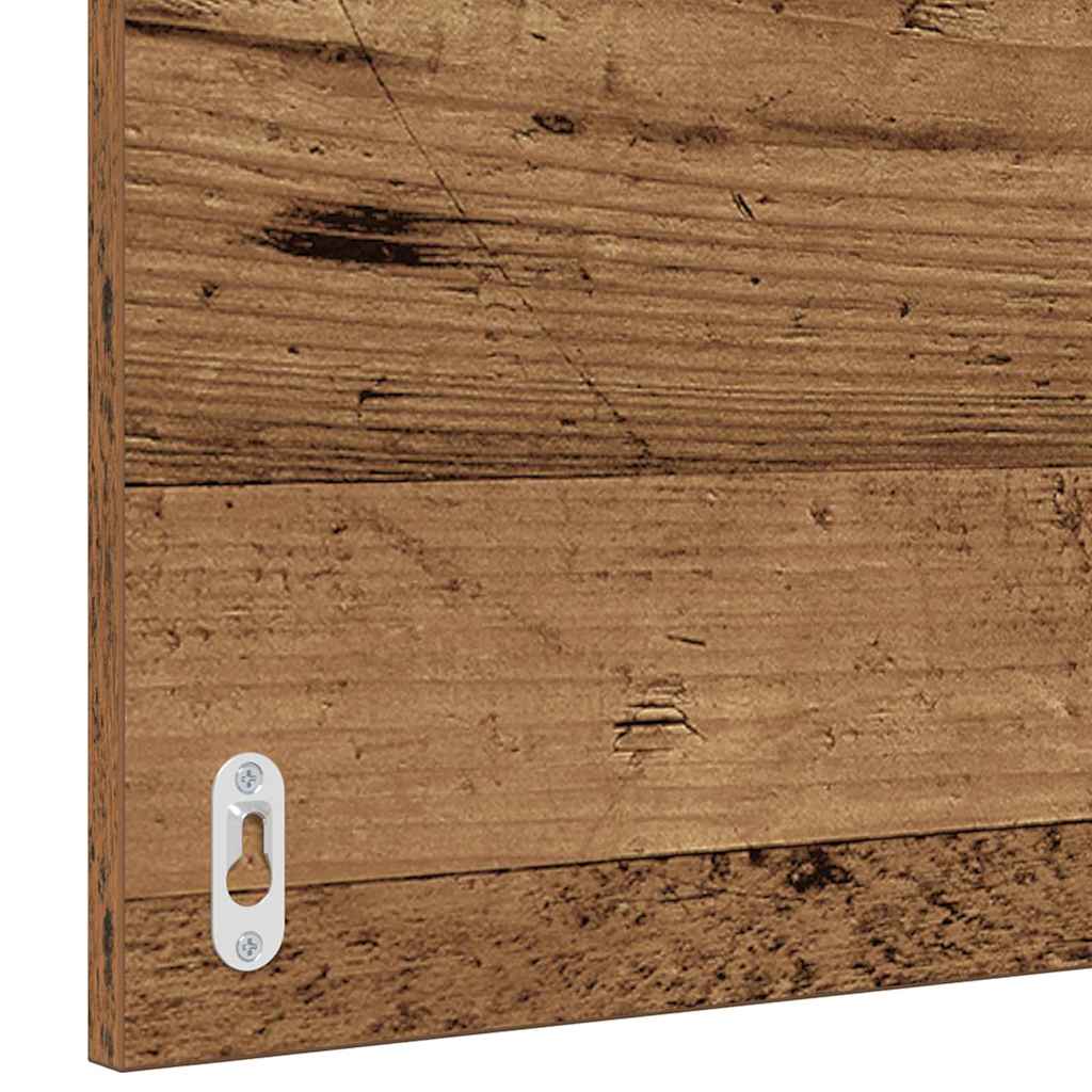 Badezimmermöbel-Set 2 pcs Altes Holz und Weiß Holzwerkstoff